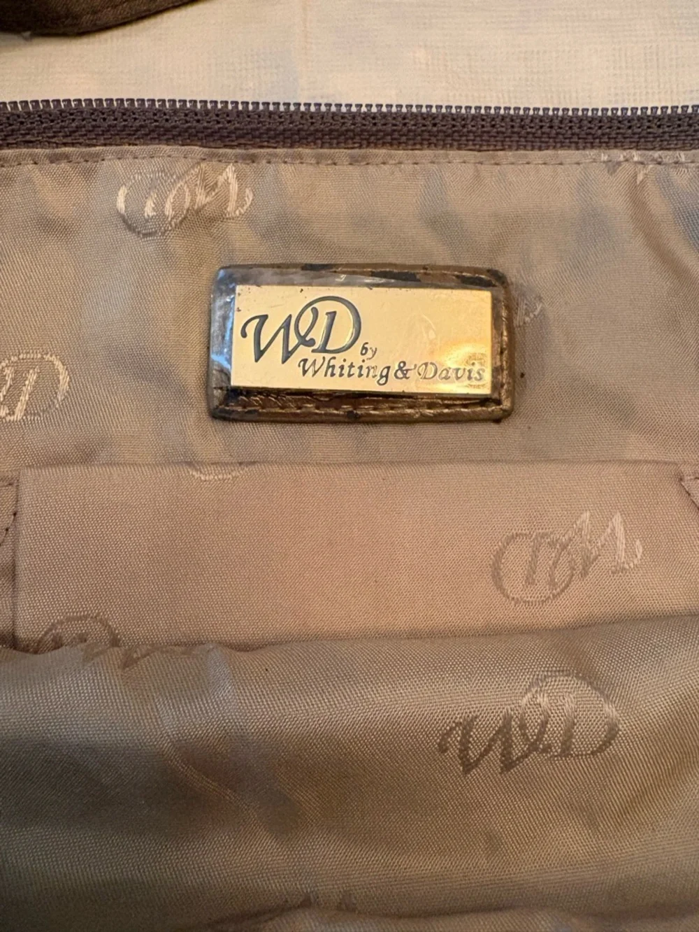 Whiting and David Metallic Mesh Stripe Shoulder Bag - Picture 3 of 9